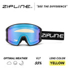 KLIK Goggles - Replacement Lenses Only ZiplineSki Black Skyburst - Yellow Lens 