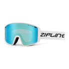 KLIK Goggles - Replacement Lenses Only ZiplineSki White Ice Blue - Gray Lens 