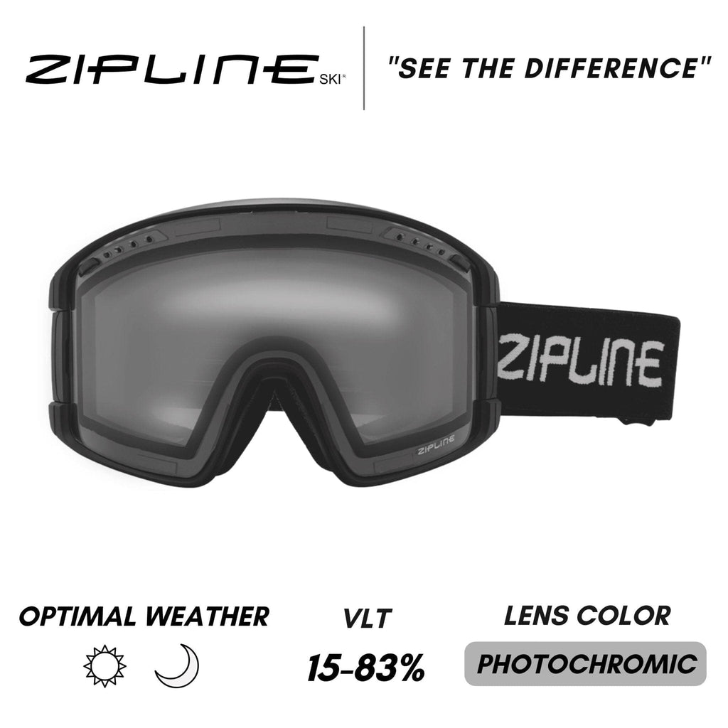 KLIK Goggles - Replacement Lenses Only ZiplineSki Black Photochromic 