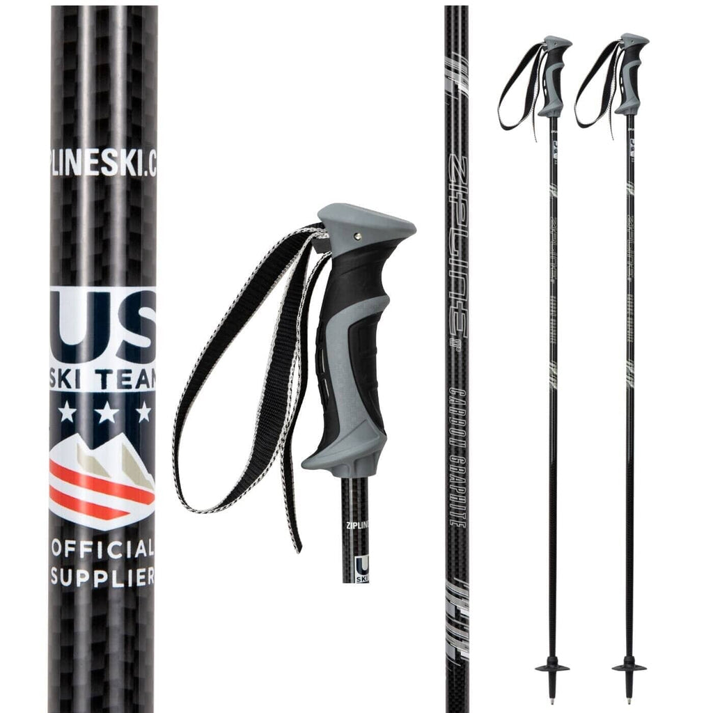 Lollipop 14.0 Graphite Composite Ski Poles Ski Poles ZiplineSki Carbon Weave 40" in. / 102 cm 