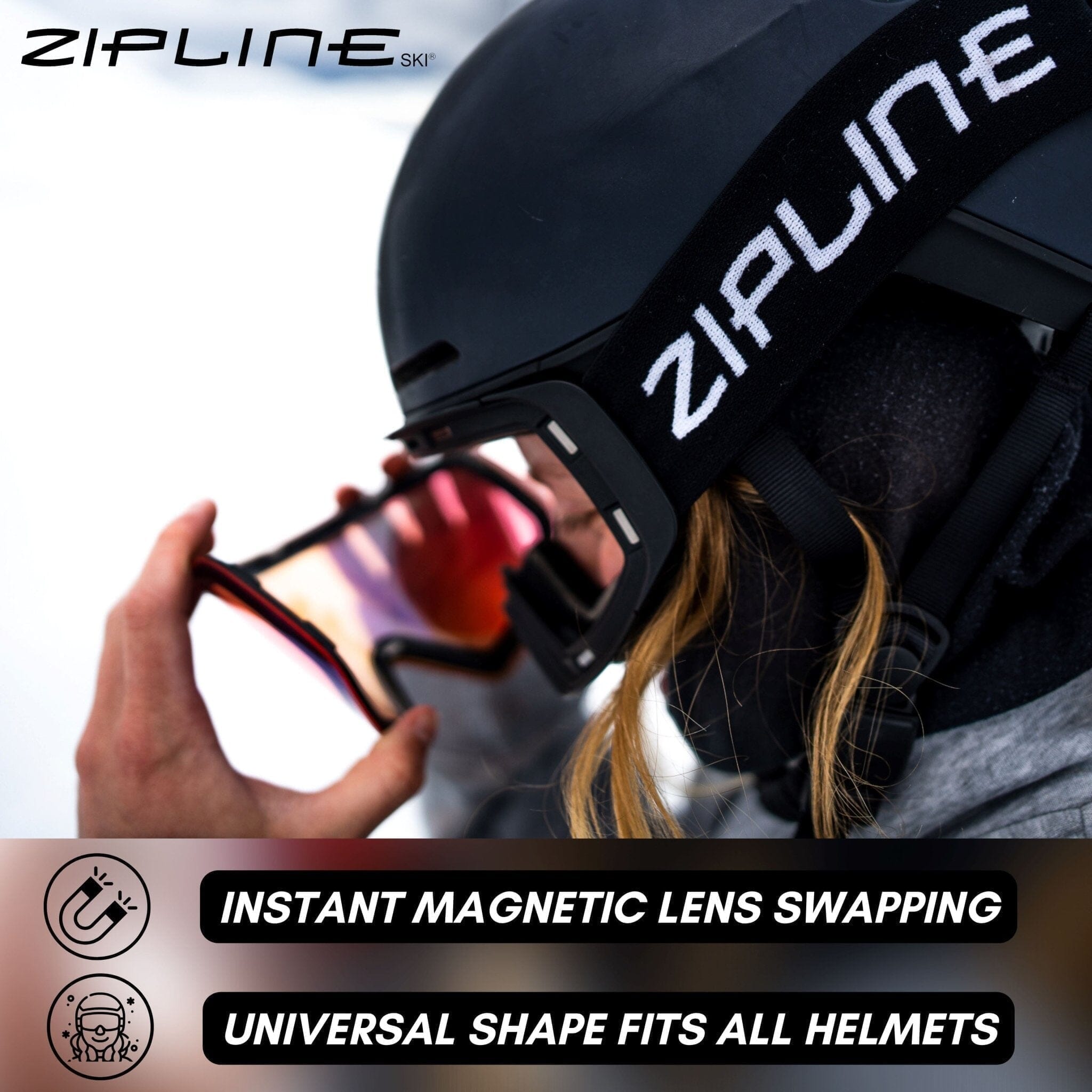 Podium XT Goggles - Black Frame ZiplineSki 