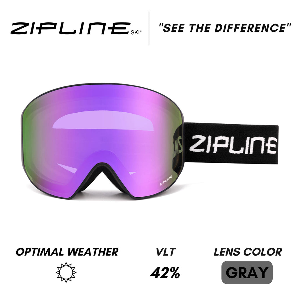 Podium XT Goggles - Black Frame ZiplineSki Passion Fruit - Gray Lens 