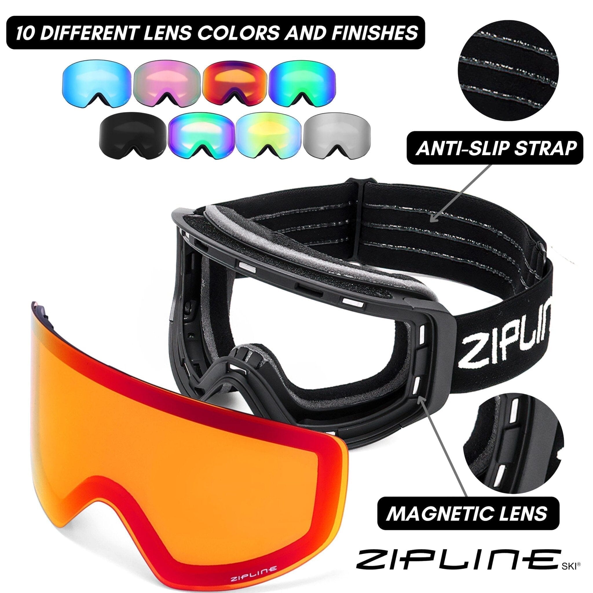 Podium XT Replacement Lens Only ZiplineSki 