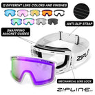 KLIK Goggles - White Frame - ZiplineSki