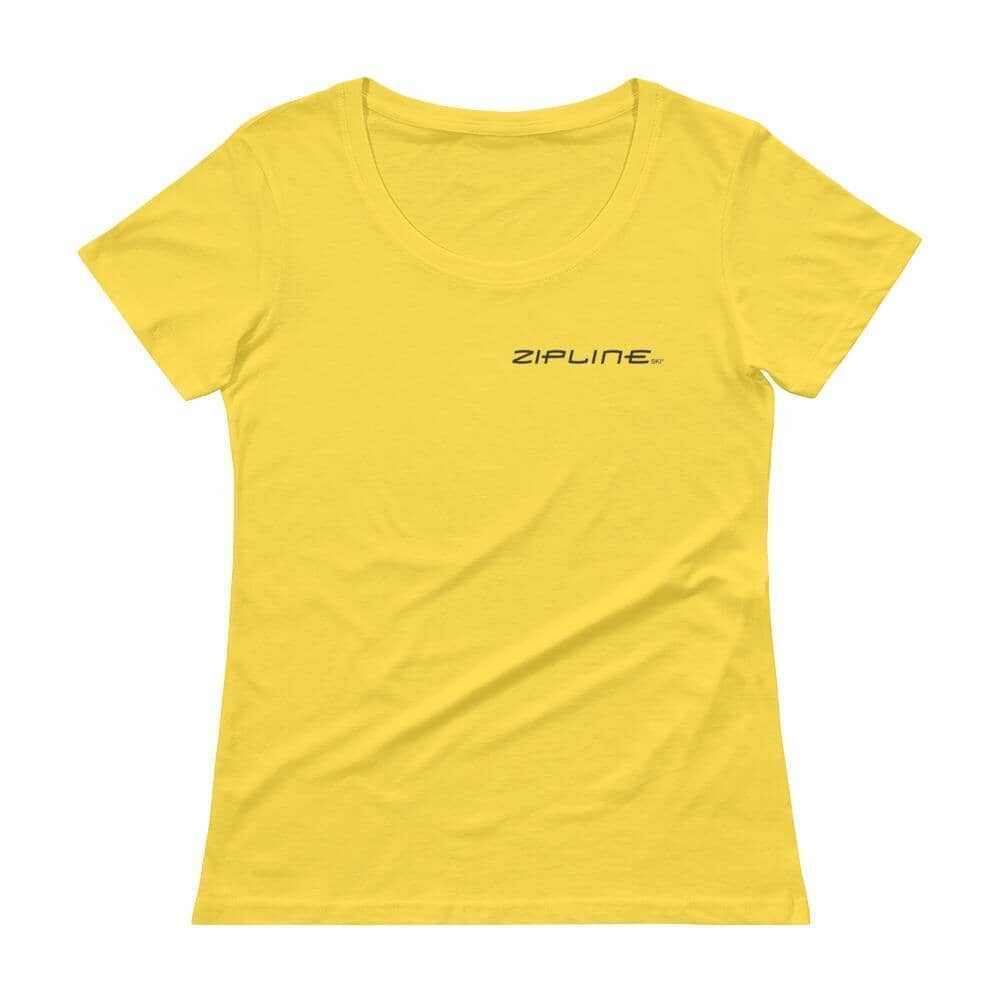 Ladies' Scoopneck T-Shirt - Light Colors - ZiplineSki