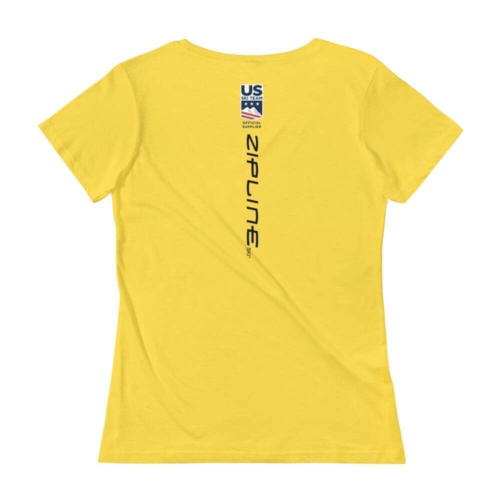 Ladies' Scoopneck T-Shirt - Light Colors - ZiplineSki