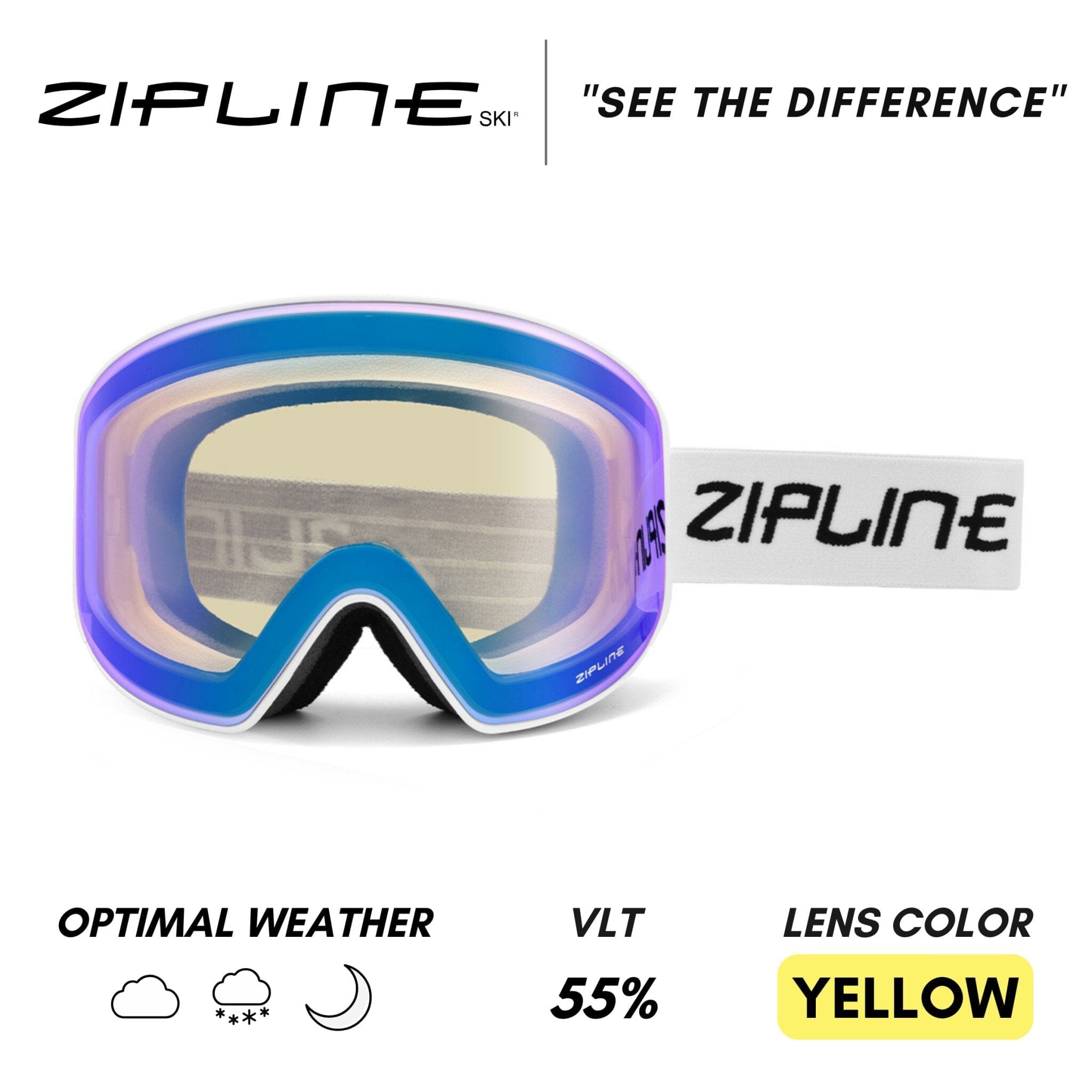 Podium XT Goggles - White Frame - ZiplineSki