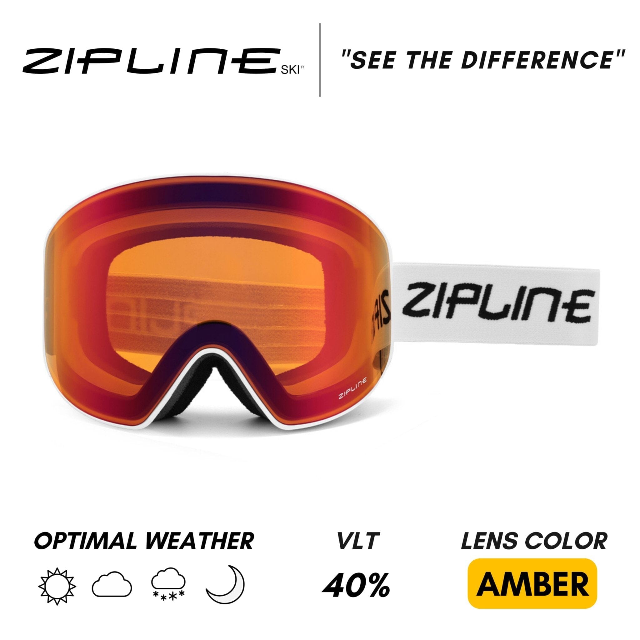 Podium XT Goggles - White Frame - ZiplineSki