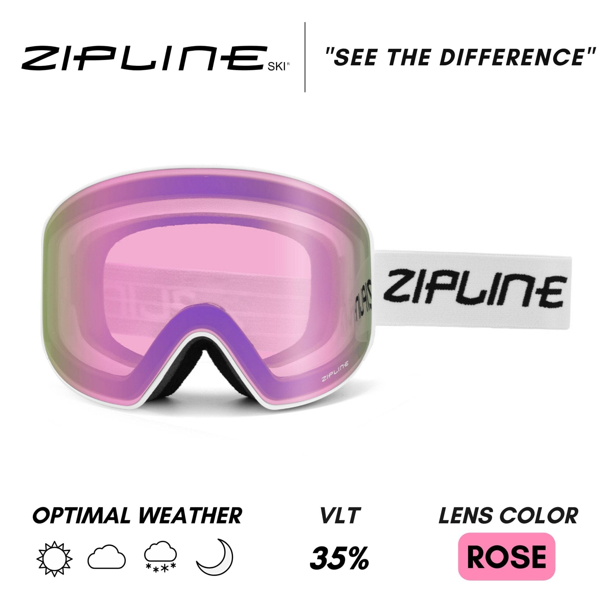 Podium XT Goggles - White Frame - ZiplineSki