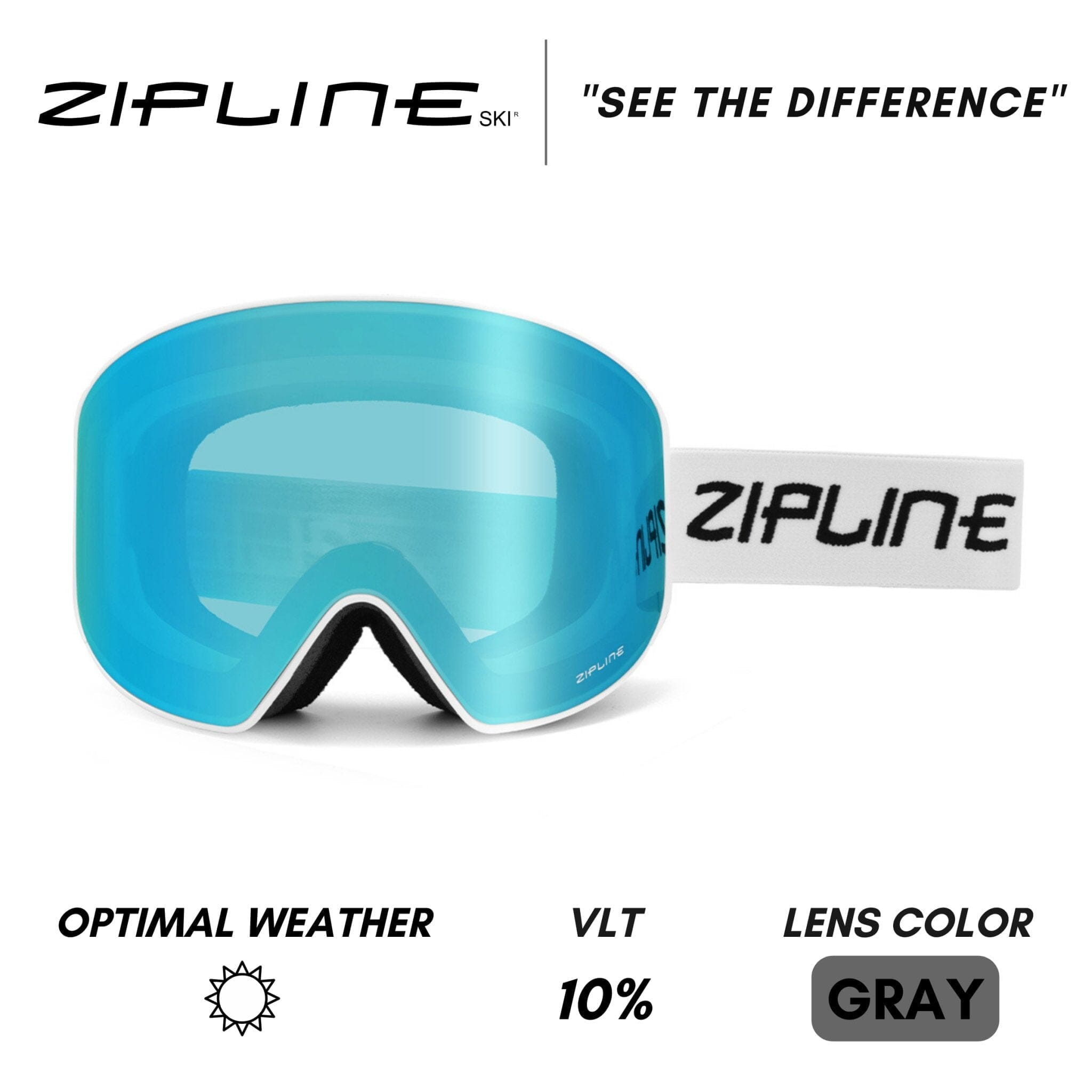 Podium XT Goggles - White Frame - ZiplineSki