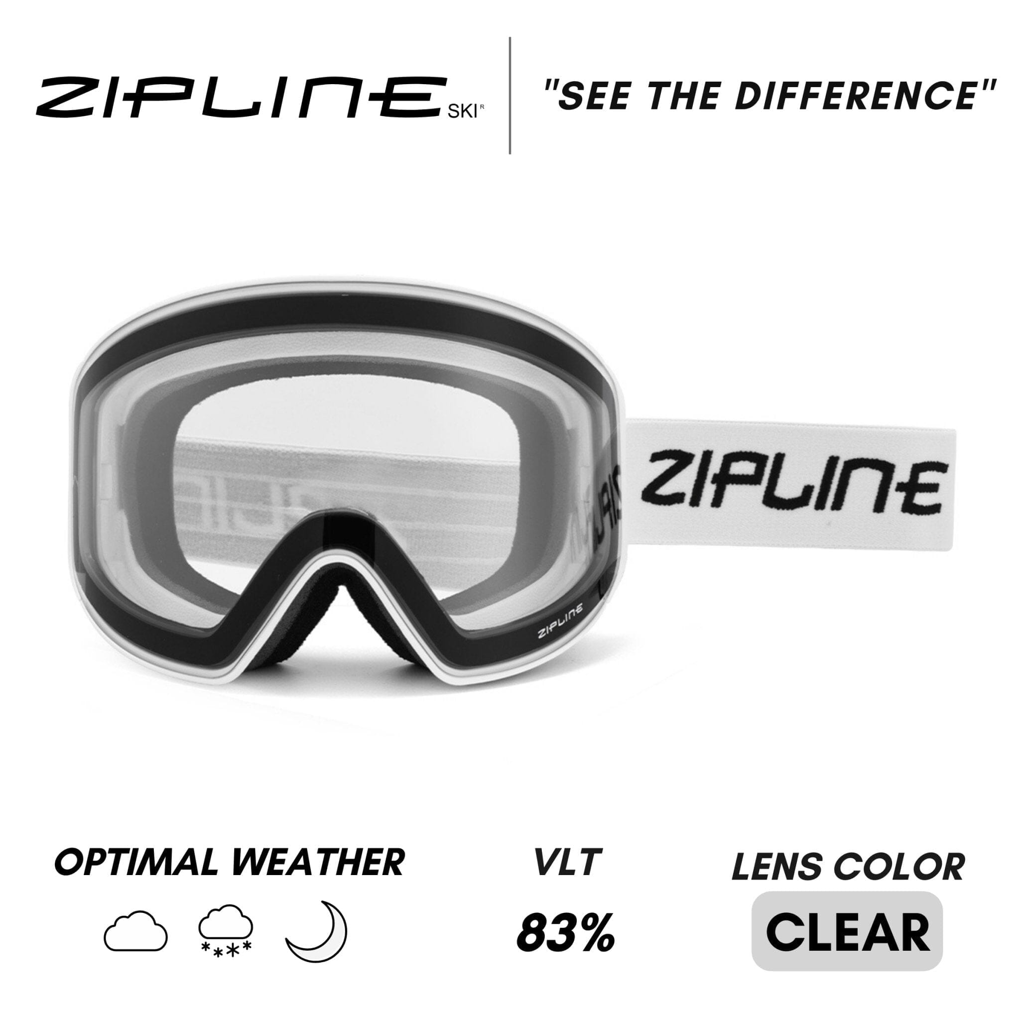 Podium XT Goggles - White Frame - ZiplineSki