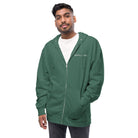 Unisex fleece zip up hoodie - ZiplineSki