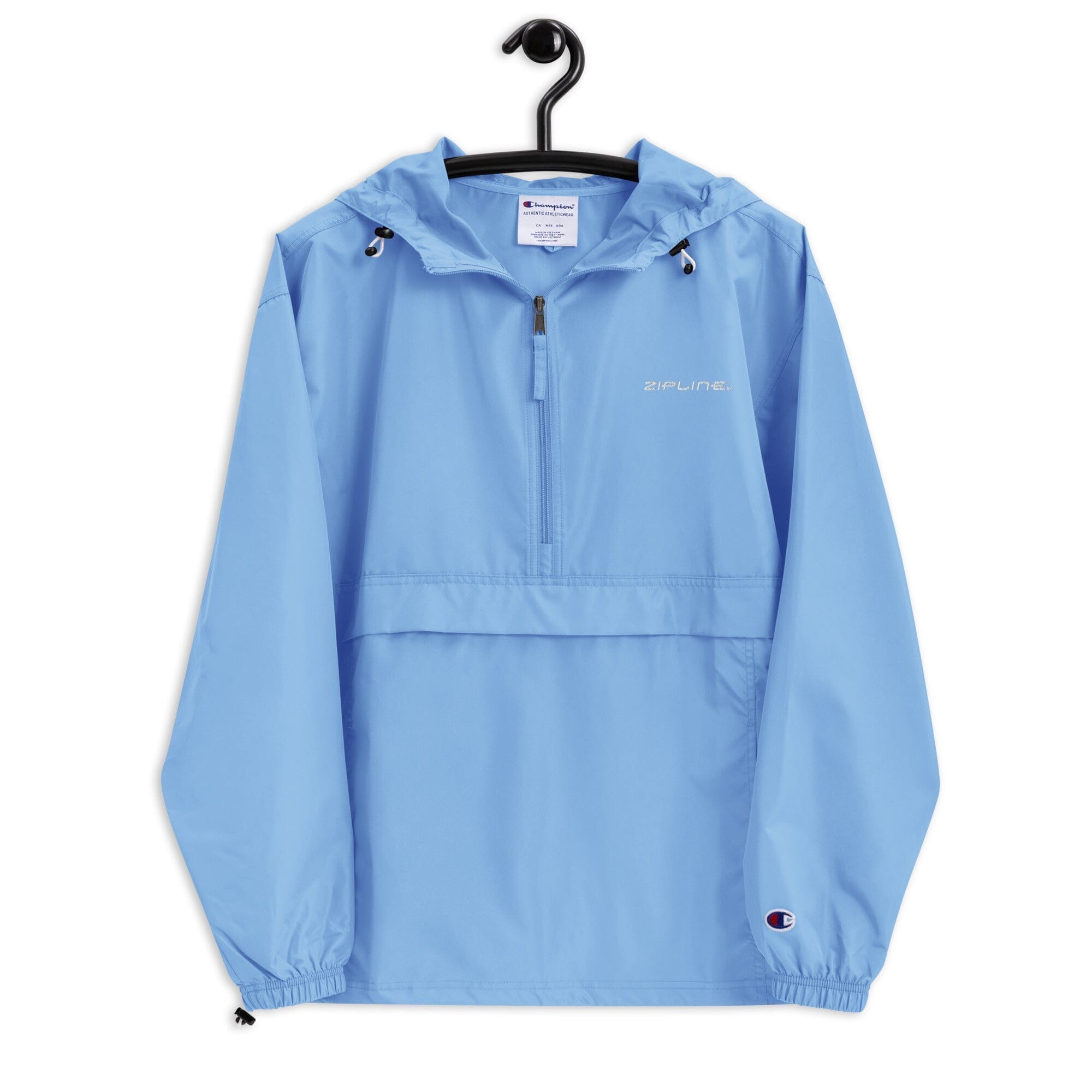 Zipline Embroidered Champion Packable Jacket - ZiplineSki