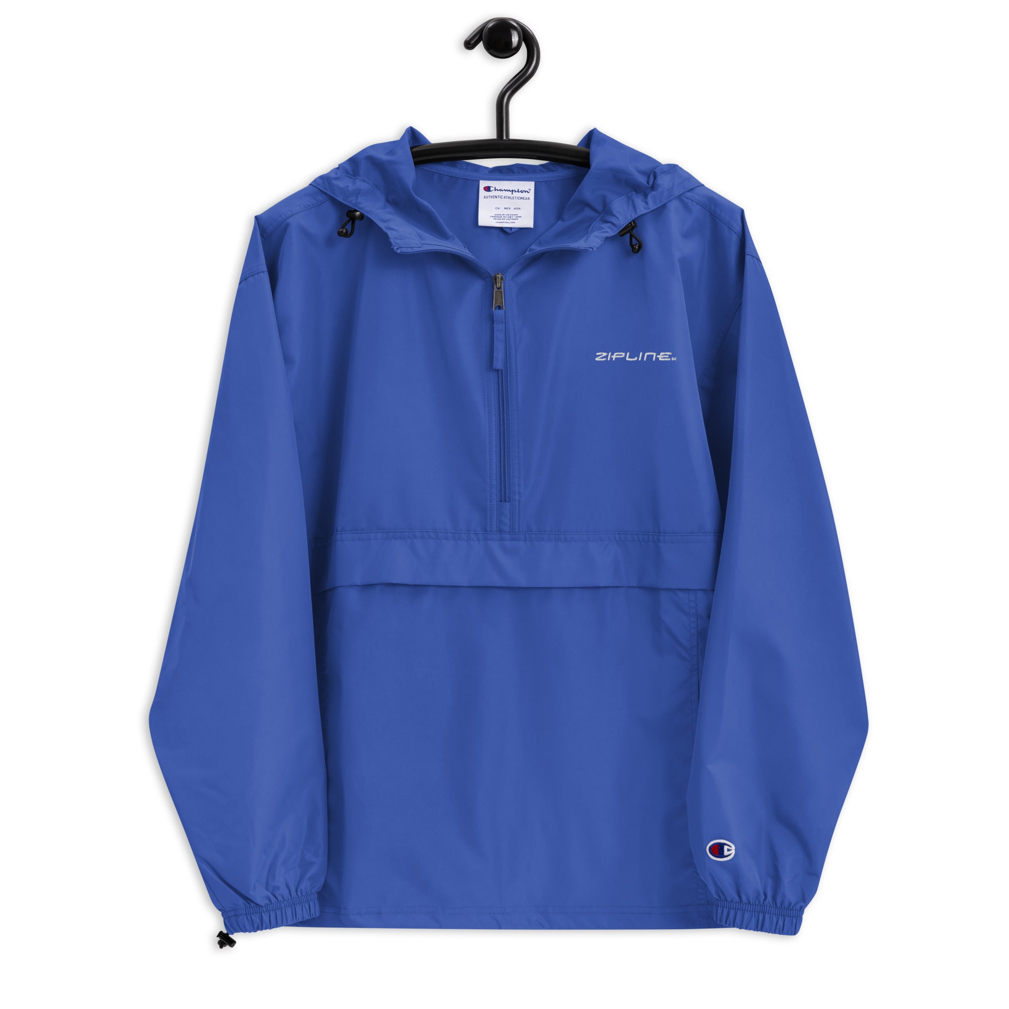 Zipline Embroidered Champion Packable Jacket - ZiplineSki