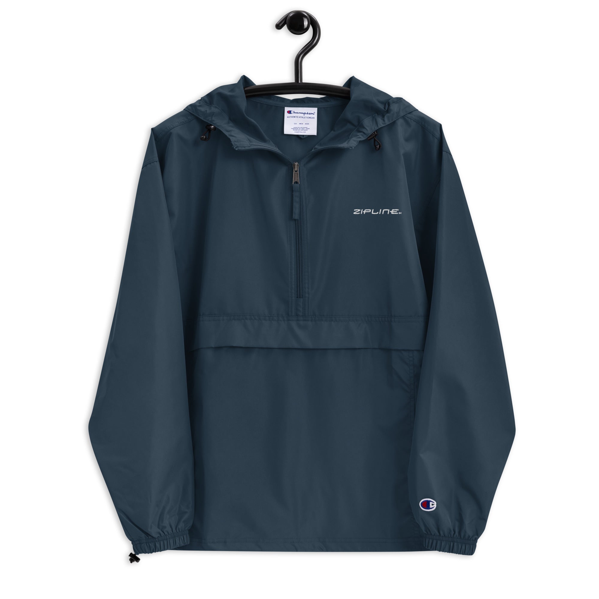 Zipline Embroidered Champion Packable Jacket - ZiplineSki